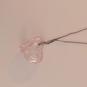 Swarovski Acrylic pink heart necklace